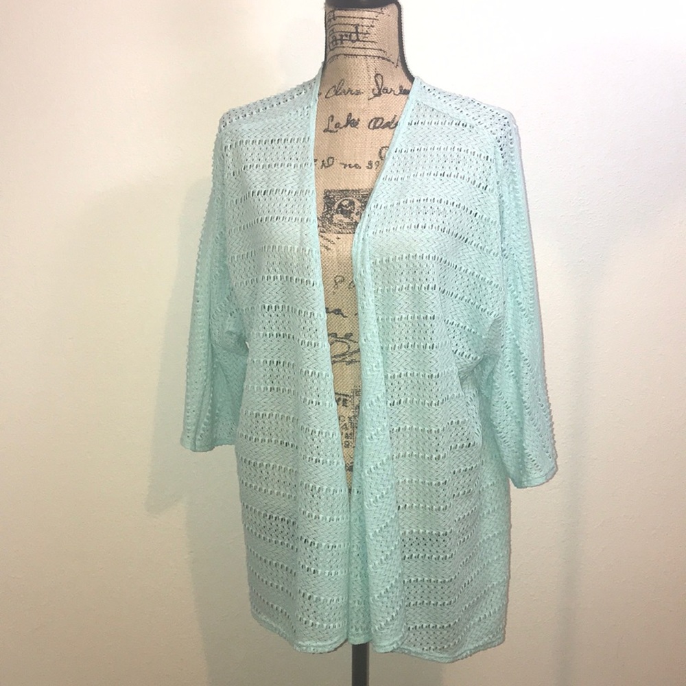 Turquoise LuLaRoe Cardigan w/ 1/2 sleeves